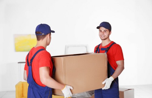 Professional team handling bulky item collection